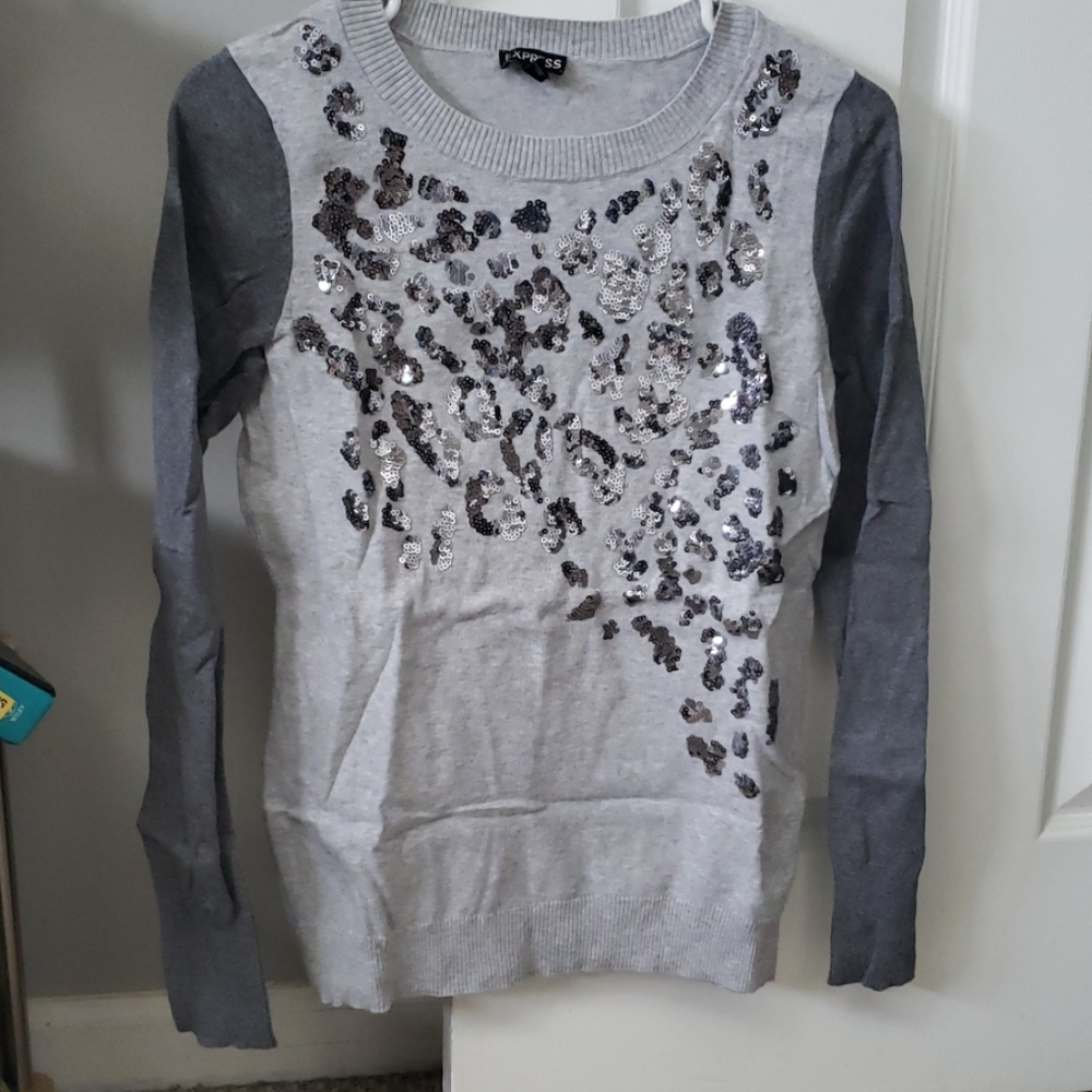 Sequin Cheetah Print sweater